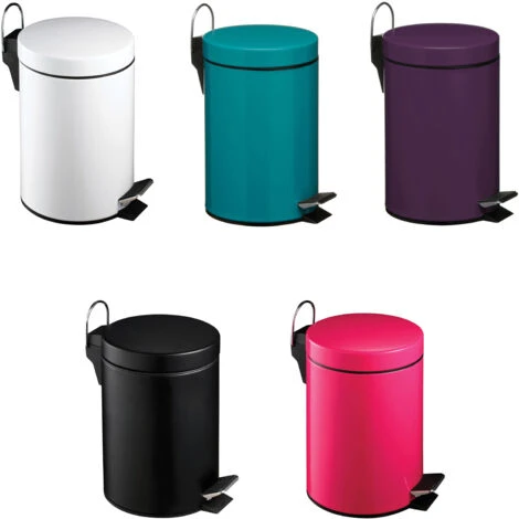 Premier Housewares Purple Pedal Bin - 3 Ltr - Image 2