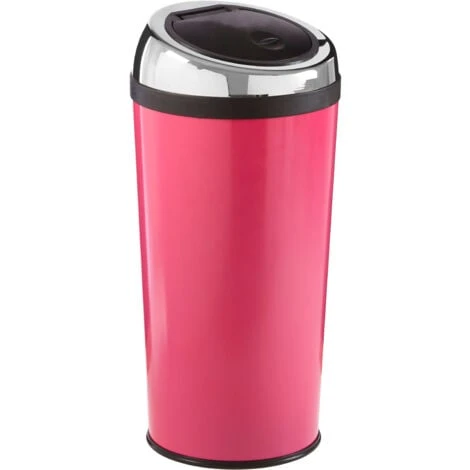 Premier Housewares Touch Top Hot Pink Bin - 30 Ltr - Image 2