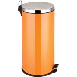 Premier Housewares Orange Pedal Bin - 30 Ltr