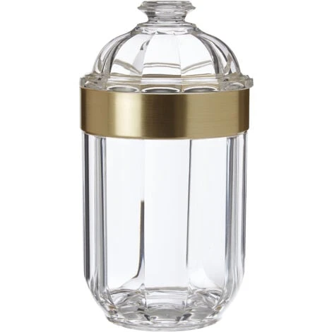 Premier Housewares Medium Light Gold Acrylic Canister