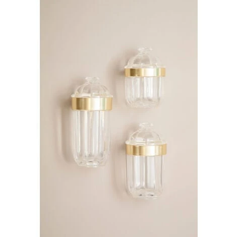 Premier Housewares Medium Light Gold Acrylic Canister - Image 5