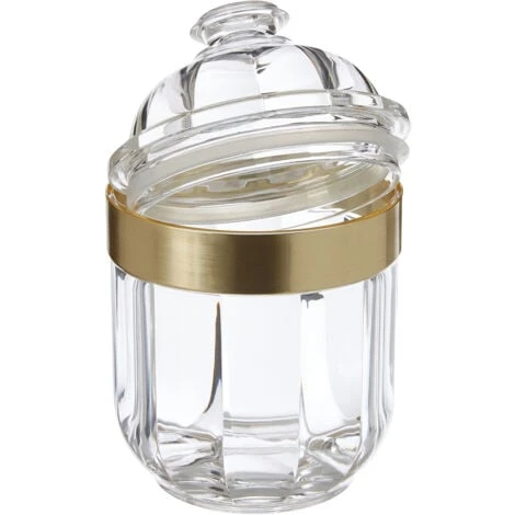 Premier Housewares Small Light Gold Acrylic Canister - Image 3