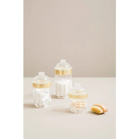 Premier Housewares Small Light Gold Acrylic Canister - Image 5