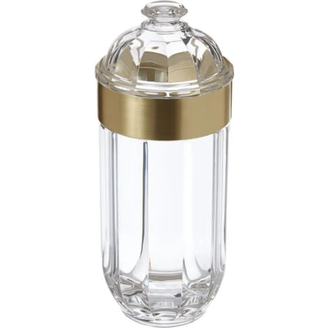 Premier Housewares Large Light Gold Acrylic Canister - Image 2