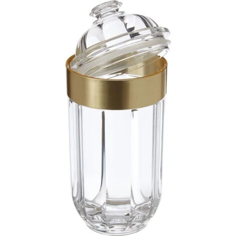 Premier Housewares Large Light Gold Acrylic Canister - Image 3