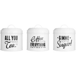Premier Housewares Pun & Games Round Canisters