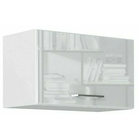 600 Kitchen Extractor Housing Wall Unit 60cm Cabinet Cupboard White Gloss Soft Close Door Rosi