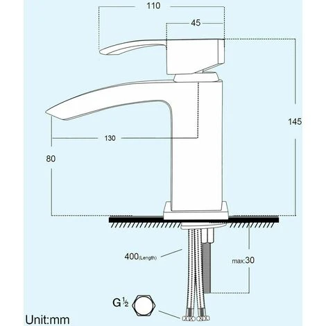Bathroom Luxury Black Matt Basin Sink Mono Mixer Single Lever Tap & Waste - Image 3