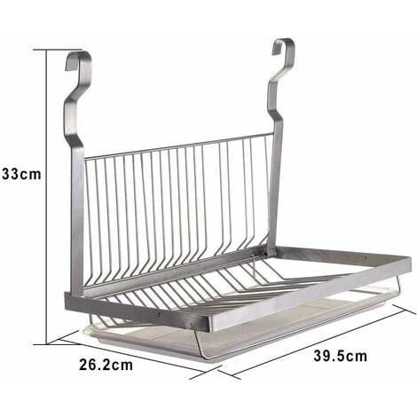 Stainless Steel Foldable Wall Mounted Dish Rack(39.526.55.5cm) - Image 2