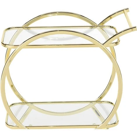 81.3cm Value Gold Metal Drink Trolley - Image 2