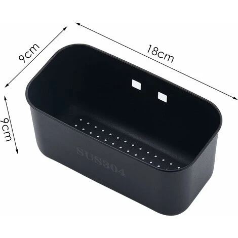 Sink Filter Tray, Filter Basket For Sinks, Stainless Steel 304 Multifunctional Kitchen Strainer, Sink Organiser, Filter Baskets, Colander Over The Spool For Dishes, Fruit, Vegetables (Black) - Image 4