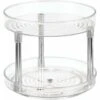 Turntable For Cupboard, 2-tier Plastic Turntable, Turntable For Spices And Cooking Ingredients