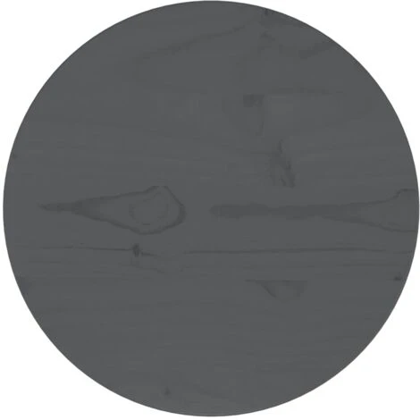 Table Top Grey Ø30x2.5 Cm Solid Wood Pine VidaXL