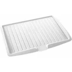 Premium Drip Tray Dish Drainer Mat Plastic Kitchen Dish Draining Rack Dish Drain Board Sink Side Drip Sloping Draining Tray For Pots, Pans, Glass, Bowls Fruit Vgetable Drain Cooking Holder Tools White