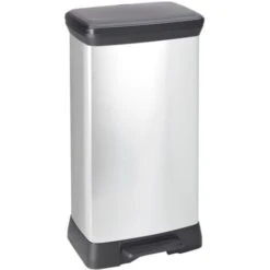 Pedal Bin Deco 50 L Silver Curver