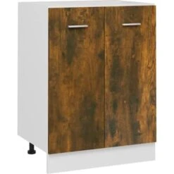 Bottom Cabinet Smoked Oak 60x46x81.5 Cm Engineered Wood VidaXL