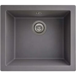SIA EVOGR 1.0 Bowl Grey Composite Inset / Undermount Kitchen Sink And Waste Kit