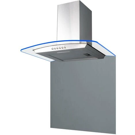 SIA SPC60GY 60cm X 75cm Grey Toughened Curved Glass Kitchen Splashback - Image 5