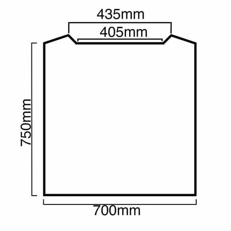 SIA SPC70BL 70cm X 75cm Black Toughened Curved Glass Kitchen Splashback - Image 2