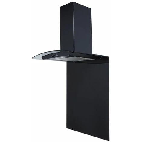 SIA SPC70BL 70cm X 75cm Black Toughened Curved Glass Kitchen Splashback - Image 4