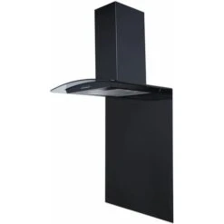 SIA SPC60BL 60cm X 75cm Black Toughened Curved Glass Kitchen Splashback