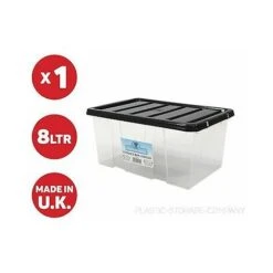 8 LITRE PLASTIC STORAGE BOX! SHOES! CDS! JEWELLERY! MAKE-UP! DIY BOLTS & NUTS!!
