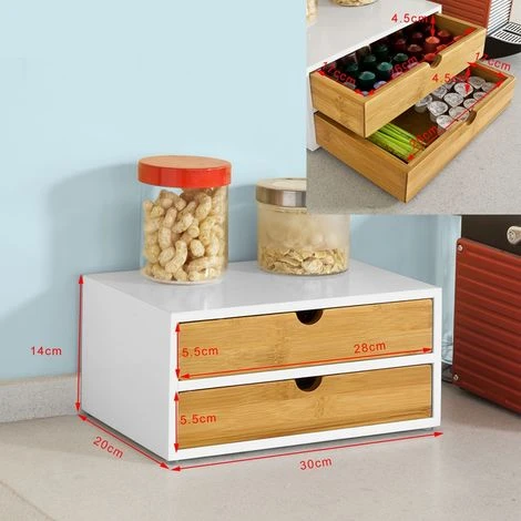 SoBuy Coffee Pod Storage Drawer, Coffee Capsule Holder Stand Box,FRG180-WN - Image 2