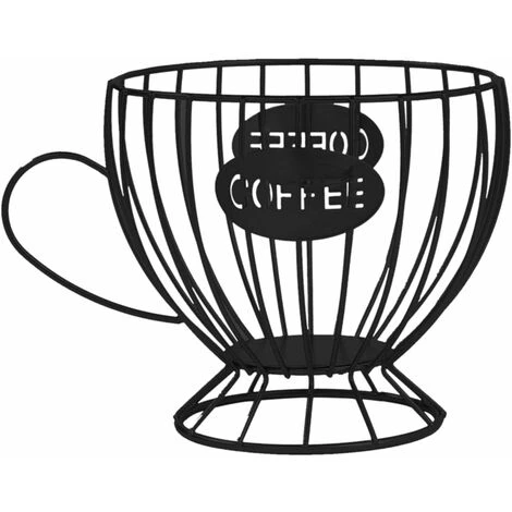 Coffee Pod Holder, Coffee Creamer Box, Coffee Organizer, Multiple Storage Baskets For Kitchen Espresso, Coffee Table Countertop, Bar (Black)