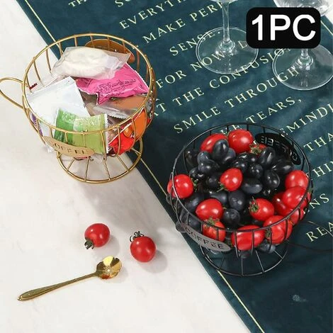 Coffee Pod Holder, Coffee Creamer Box, Coffee Organizer, Multiple Storage Baskets For Kitchen Espresso, Coffee Table Countertop, Bar (Black) - Image 3