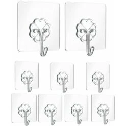 Wall Adhesive, Adhesive Pack 9,s Adhesives Maximum Load 8kg, Wall Adhesive For Hanging Keys, Corks, Kitchen Utensils, Towels And More