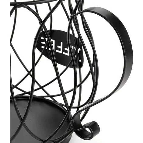 Coffee Pod Holder And Organizer Mug, Large Capacity K Cup Coffee Capsule Basket For Counter Coffee Table Bar, Metal Espresso Pod Keeper Storage F - Image 4