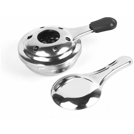 Alcohol Burner, Alcohol Burner For Fondue, Gelled Alcohol Burner, Stainless Steel, Grey, 15 X 9.3 X 4.5 Cm