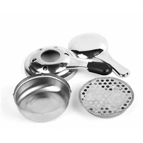 Alcohol Burner, Alcohol Burner For Fondue, Gelled Alcohol Burner, Stainless Steel, Grey, 15 X 9.3 X 4.5 Cm - Image 3