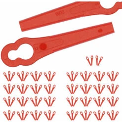 100pcs/pack 83mm Trimmer Attachment For Lawn Mower And Rider Plastic Cutter Accessories For Brush Cutters Lawn Mower Grass Trimmer Gardening Tool Replacement, Red