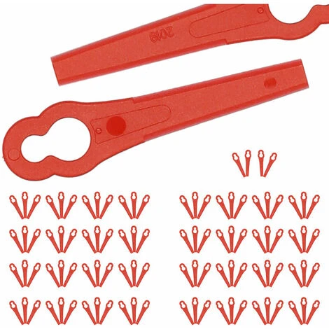 100pcs/pack 83mm Trimmer Attachment For Lawn Mower And Rider Plastic Cutter Accessories For Brush Cutters Lawn Mower Grass Trimmer Gardening Tool Replacement, Red