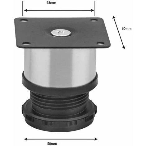 8 Adjustable Stainless Steel Furniture Legs,Adjustable 50mm Height Thicken Cabinet Legs Table Legs Furniture Legs,Brushed Stainless Steel,Adjustable Height 0-15mm - Image 4