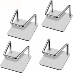 4 Piece Sink Holder, Kitchen Sponge Holder, Self Adhesive Sponge Holder, Sink Hook, No Drill Stainless Steel Waterproof Sink Holder For Kitchen Sink, Kitchen, Laundry.