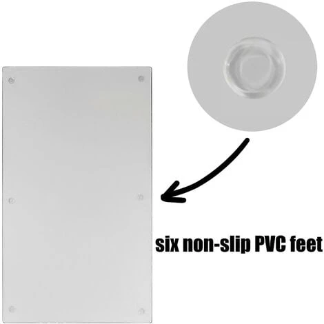 Set Of 2 Glass Chopping Cutting Board Induction Ceramic Hob Cover Worktop Saver (Chili Peppers) - Image 3