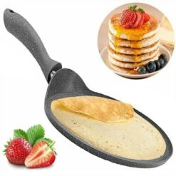 Pancake Maker Crepe Pan - Non-Stick Frying Pan For Healthy Cooking - PFOA FREE, Granite Stone, 10.5 Inch /26 Cm