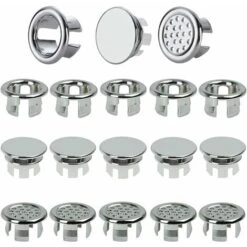 Sink Overflow Ring, 40 Pieces Round Sink Overflow Rings Overflow Stopper 3 Style Replacement Sink Overflow Cover For Bathtub Basin Bathroom Kitchen