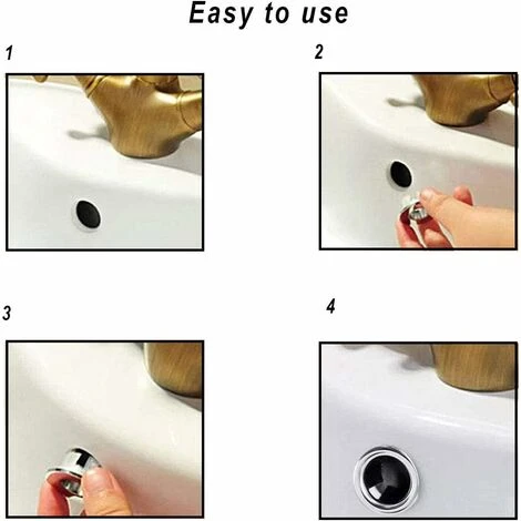 Sink Overflow Ring, 40 Pieces Round Sink Overflow Rings Overflow Stopper 3 Style Replacement Sink Overflow Cover For Bathtub Basin Bathroom Kitchen - Image 4