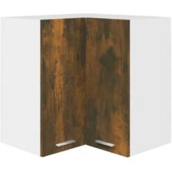 Hanging Corner Cabinet Smoked Oak 57x57x60 Cm Engineered Wood VidaXL