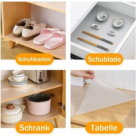 Cuttable Waterproof Cabinet Paper Non-Slip Drawer Mat For Kitchen Drawers, Dining Table, Cabinet, Shoe Cabinet, Clear 45 X 200cm - Image 3