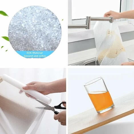 Cuttable Waterproof Cabinet Paper Non-Slip Drawer Mat For Kitchen Drawers, Dining Table, Cabinet, Shoe Cabinet, Clear 45 X 200cm - Image 5