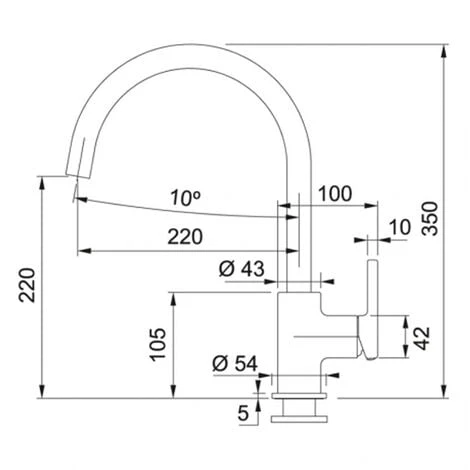 Franke Lina Sink Kitchen Mixer Tap In Black Onyx - Image 2