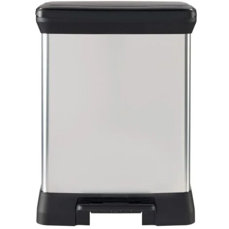 Duo Pedal Bin Deco 10L+18L Silver Curver - Image 4