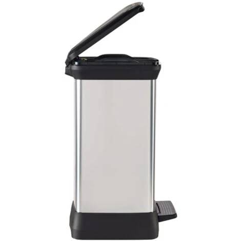 Duo Pedal Bin Deco 10L+18L Silver Curver - Image 5