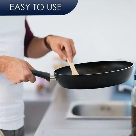 Black Cooking Set 5pc Non-Stick Pots Pans Cookware Gas Halogen Electric Cookers - Image 5