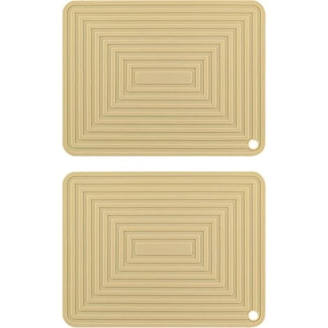 Silicone Trivet Mat For Hot Dishes/Heat Resistant Pot Holder, Non Slip Thick Flexible Hot Pads For Kitchen Table Yellow