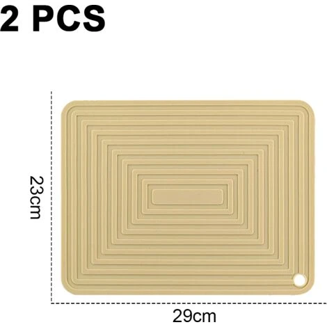 Silicone Trivet Mat For Hot Dishes/Heat Resistant Pot Holder, Non Slip Thick Flexible Hot Pads For Kitchen Table Yellow - Image 2